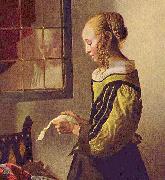 Johannes Vermeer Brieflesendes Madchen am offenen Fenster oil painting reproduction